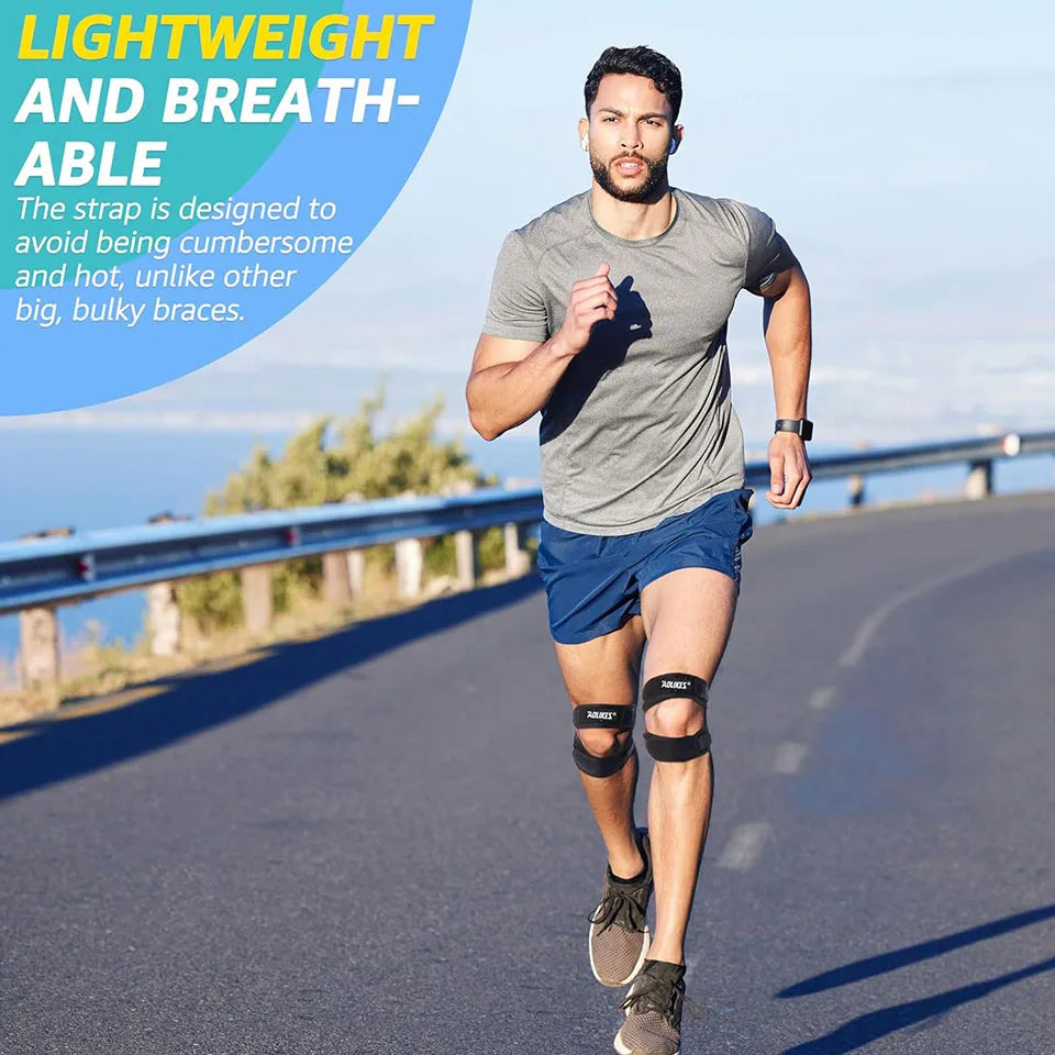 AOLIKES 1PCS Dual Patella Knee Straps,Knee Brace Patella Stabilizer for Knee Pain Relief Running Tennis Arthritis Tendonitis