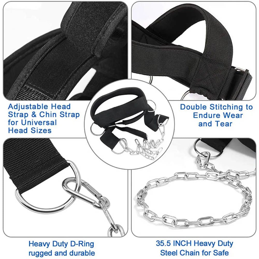 Adjustable Neck Power Training Strap Head Harness for Body Strength Exercise Weight Bearing Cap for Gym Fitness Training - FitHealthHavenFitHealthHavenFitHealthHaven14:200006151Blue-No ChainBlue-No ChainAdjustable Neck Power Training Strap Head Harness for Body Strength Exercise Weight Bearing Cap for Gym Fitness Training