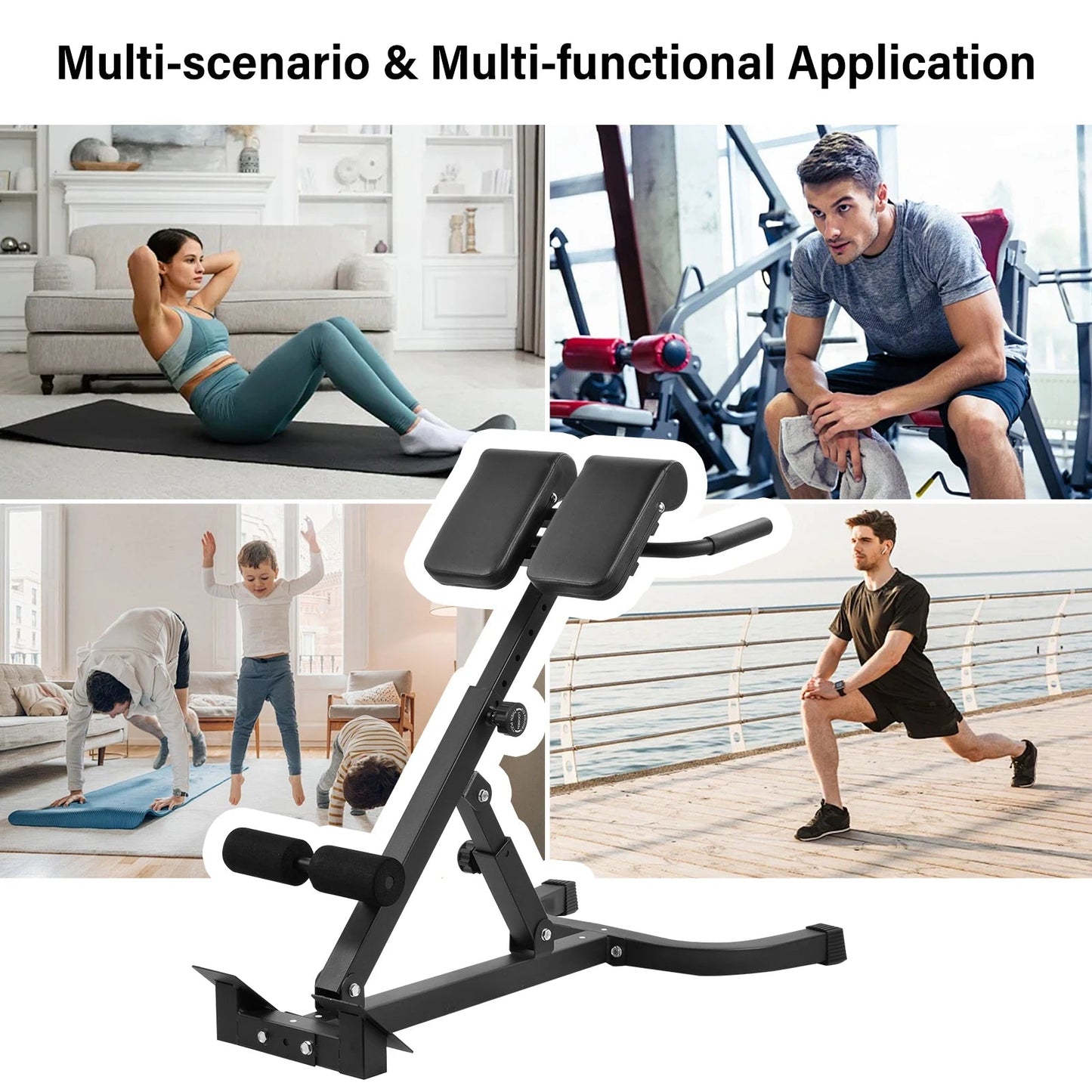 Adjustable Roman Chair for Home Gym, Folding Hyperextension Bench for Lower Back, Heavy Duty Back Extender Machine with 5-Level Height Settings, Space Saving Exercise Equipment for Glutes Abs and Hip Training - FitHealthHavenFitHealthHavenFitHealthHaven14:193;200007763:201336106blackUnited StatesAdjustable Roman Chair for Home Gym, Folding Hyperextension Bench for Lower Back, Heavy Duty Back Extender Machine with 5-Level Height Settings, Space Saving Exercise Equipment for Glutes Abs and Hip Tra