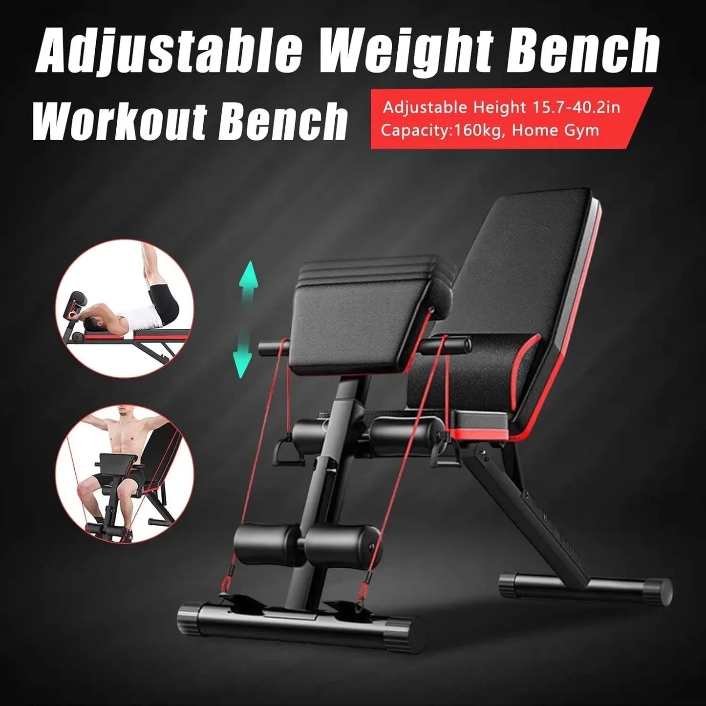 Adjustable Weight Bench, Utility Weight Bench, Home Exercise Equipment with Cushion Drawstring Support Bar for Full Body Workout - FitHealthHavenFitHealthHavenFitHealthHaven14:193;200007763:201336106United StatesblackAdjustable Weight Bench, Utility Weight Bench, Home Exercise Equipment with Cushion Drawstring Support Bar for Full Body Workout