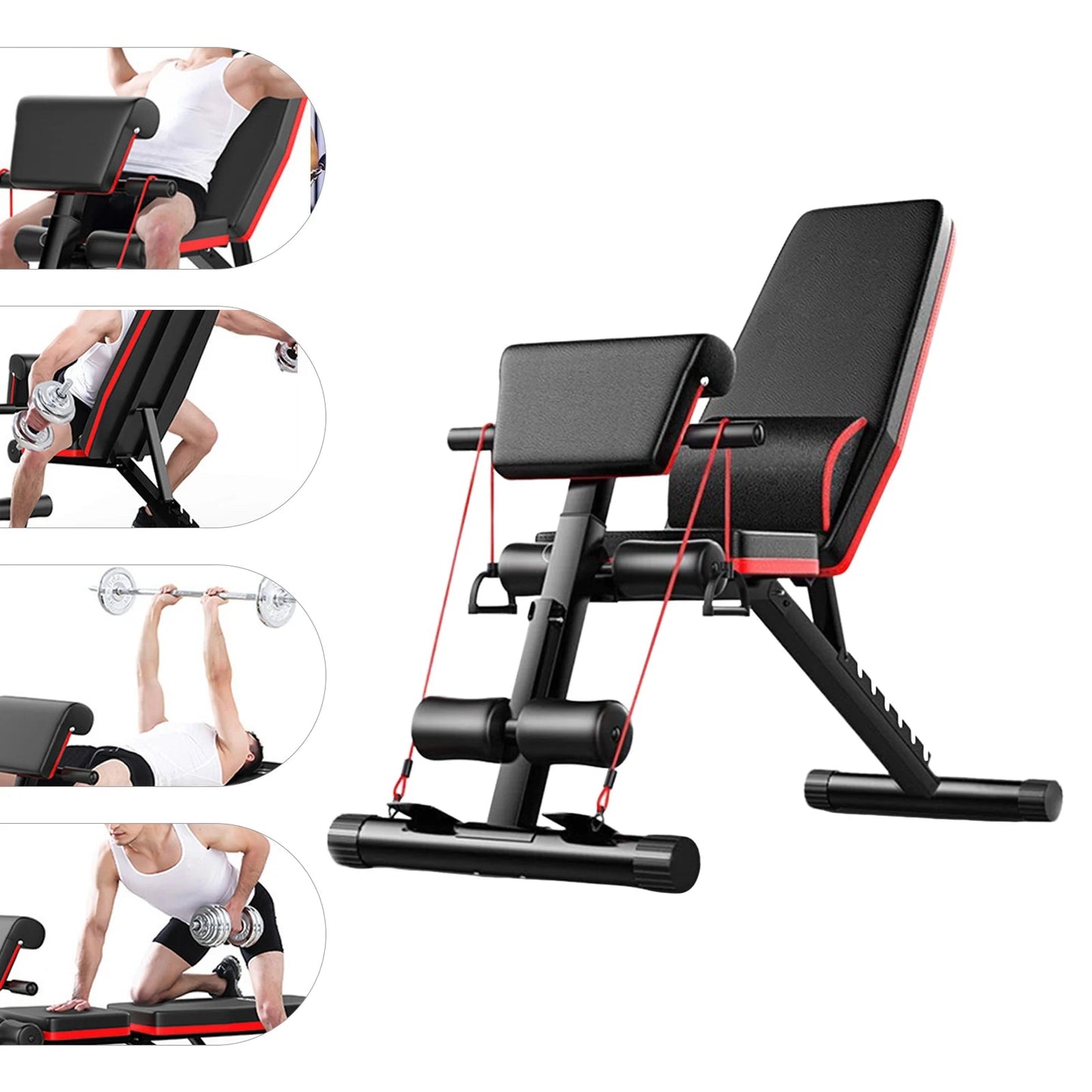 Adjustable Weight Bench, Utility Weight Bench, Home Exercise Equipment with Cushion Drawstring Support Bar for Full Body Workout - FitHealthHavenFitHealthHavenFitHealthHaven14:193;200007763:201336106United StatesblackAdjustable Weight Bench, Utility Weight Bench, Home Exercise Equipment with Cushion Drawstring Support Bar for Full Body Workout