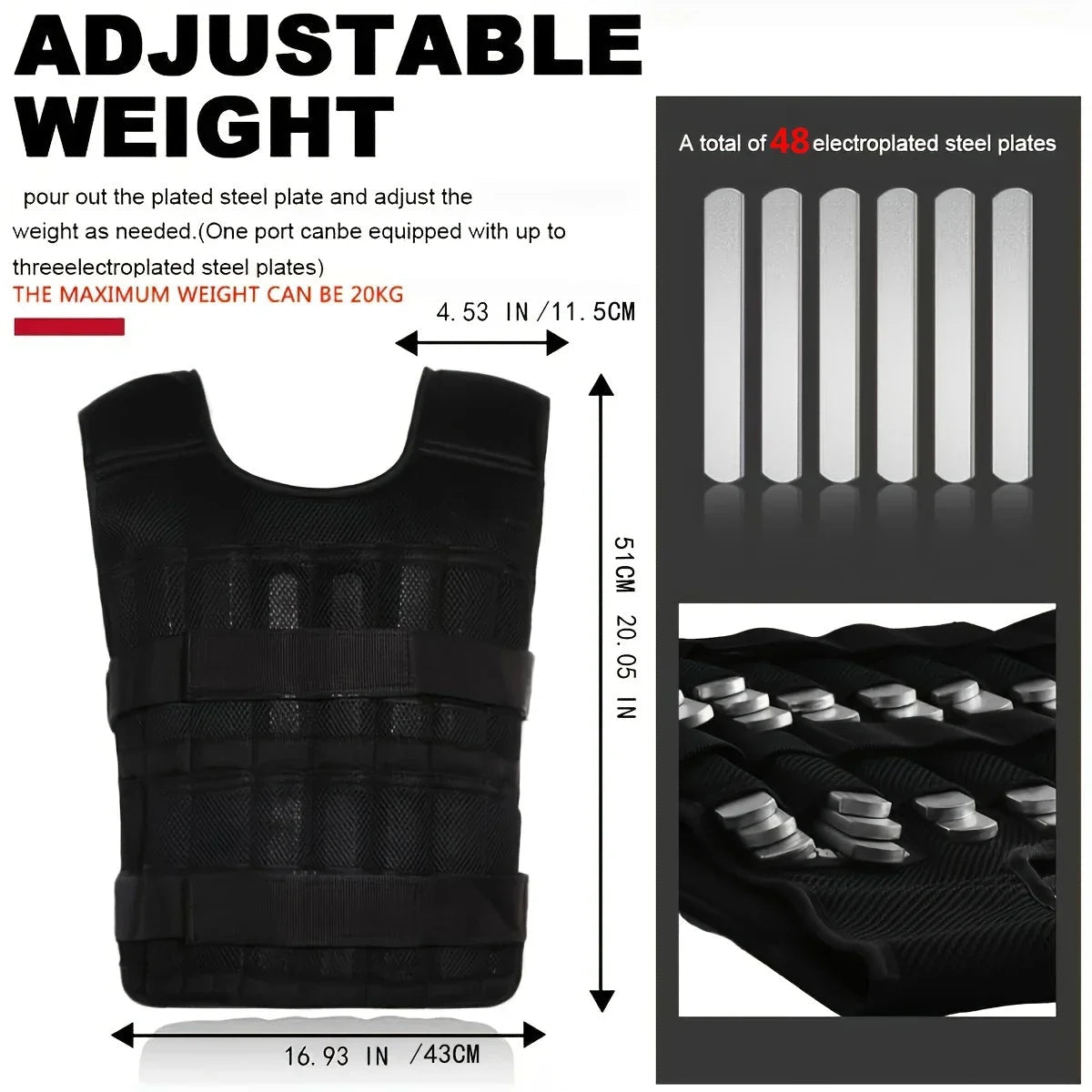 Adjustable Weight Vest, Ankle Weights With Weights, Wrist Weights, Gym Running Weights Strength Training Equipment Fitness Tools - FitHealthHavenFitHealthHavenFitHealthHaven14:17510kg Vest;200007763:20133610610kg VestUnited StatesAdjustable Weight Vest, Ankle Weights With Weights, Wrist Weights, Gym Running Weights Strength Training Equipment Fitness Tools