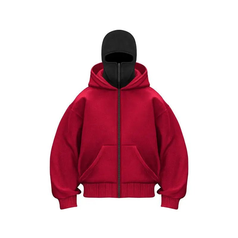 Adult Zipper Hooded Sweatshirt Soft Fleece Jacket With Hoodie Mask Men Women Windbreaker Casual Outwear Loose Sports Coat Tops - FitHealthHavenFitHealthHavenFitHealthHaven14:365458R;5:4182RXXLAdult Zipper Hooded Sweatshirt Soft Fleece Jacket With Hoodie Mask Men Women Windbreaker Casual Outwear Loose Sports Coat Tops