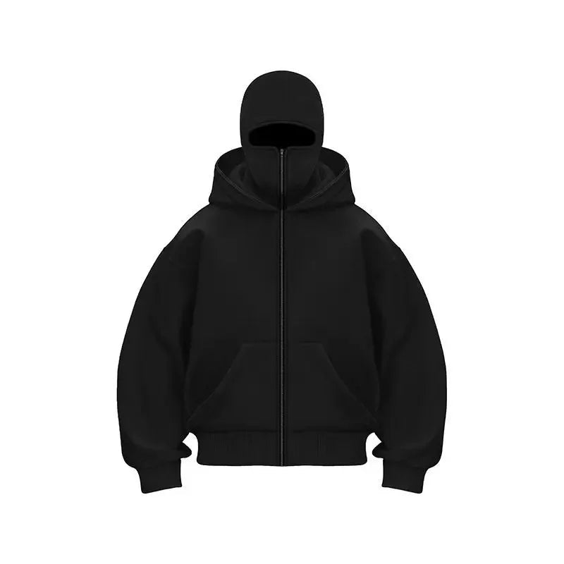Adult Zipper Hooded Sweatshirt Soft Fleece Jacket With Hoodie Mask Men Women Windbreaker Casual Outwear Loose Sports Coat Tops - FitHealthHavenFitHealthHavenFitHealthHaven14:771B;5:4182BXXLAdult Zipper Hooded Sweatshirt Soft Fleece Jacket With Hoodie Mask Men Women Windbreaker Casual Outwear Loose Sports Coat Tops
