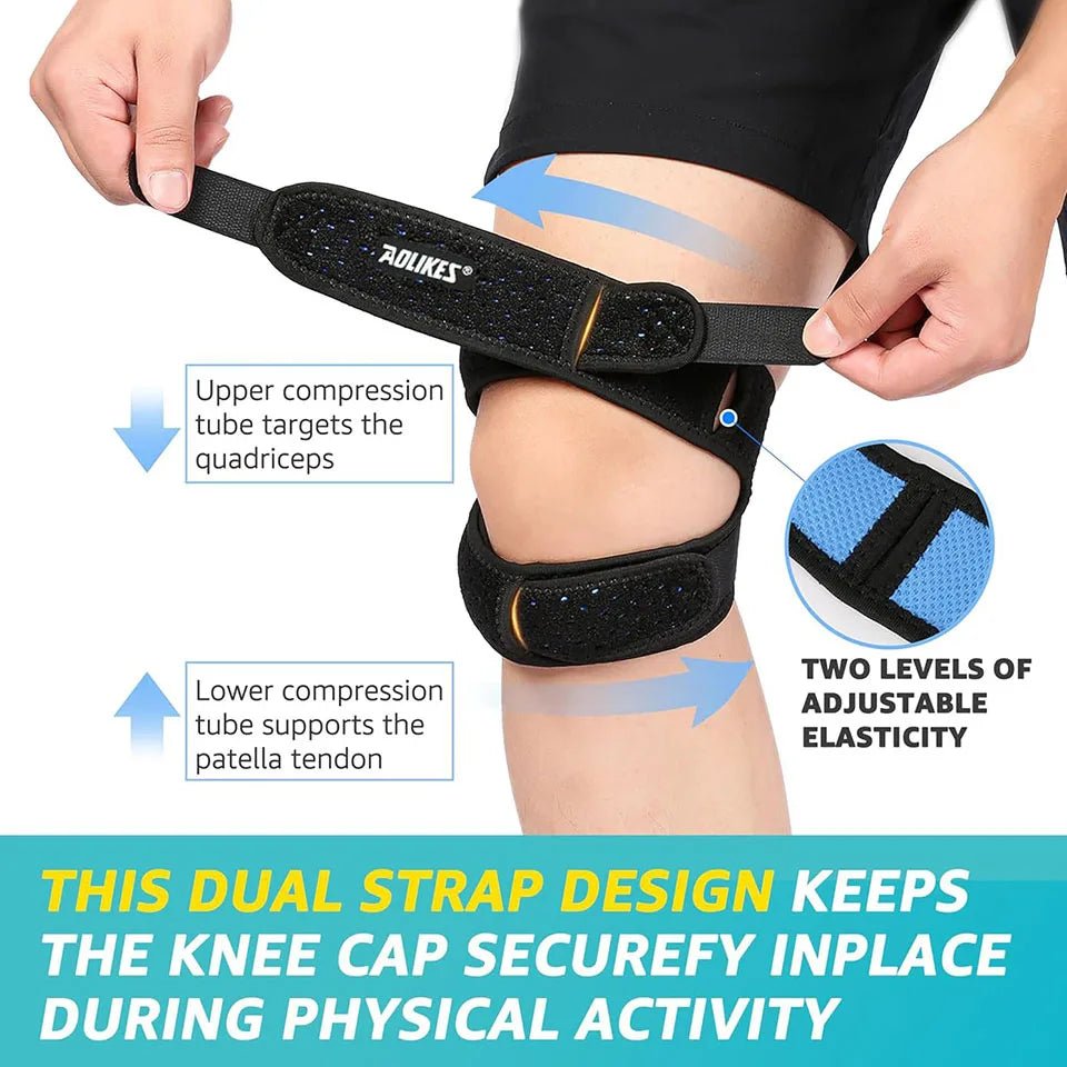 AOLIKES 1PCS Dual Patella Knee Straps,Knee Brace Patella Stabilizer for Knee Pain Relief Running Tennis Arthritis Tendonitis - FitHealthHavenFitHealthHavenFitHealthHaven14:366Type A--BlueType A - BlueAOLIKES 1PCS Dual Patella Knee Straps,Knee Brace Patella Stabilizer for Knee Pain Relief Running Tennis Arthritis Tendonitis