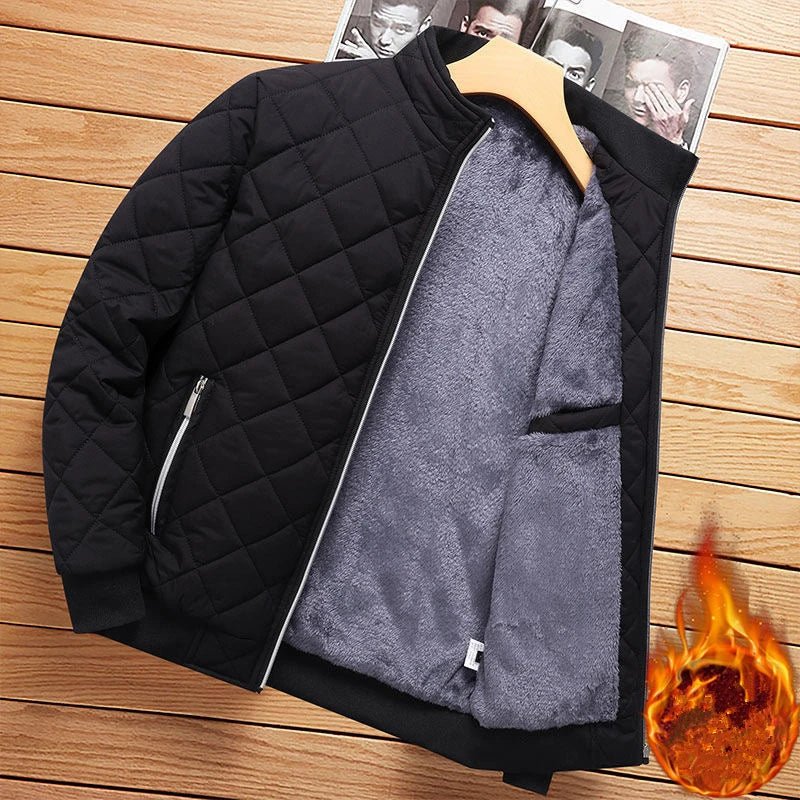 Autumn Winter Bomber Jacket Men Diamond Pattern Fleece Lined Casual Jacket Men Fashion Clothing 2023 Brand New Slim Fit Coat - FitHealthHavenFitHealthHavenFitHealthHaven14:193Black;5:2000009915XL (Asian Size)Black5XL (Asian Size)Autumn Winter Bomber Jacket Men Diamond Pattern Fleece Lined Casual Jacket Men Fashion Clothing 2023 Brand New Slim Fit Coat
