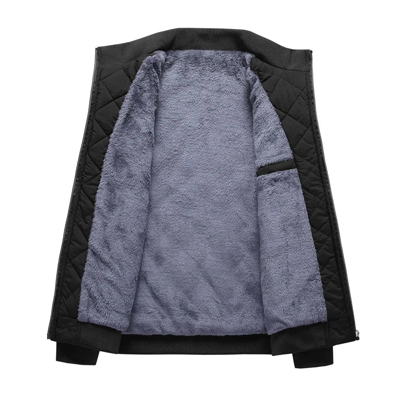 Autumn Winter Bomber Jacket Men Diamond Pattern Fleece Lined Casual Jacket Men Fashion Clothing 2023 Brand New Slim Fit Coat - FitHealthHavenFitHealthHavenFitHealthHaven14:691Grey;5:4183XXXL (Asian Size)GreyXXXL (Asian Size)Autumn Winter Bomber Jacket Men Diamond Pattern Fleece Lined Casual Jacket Men Fashion Clothing 2023 Brand New Slim Fit Coat
