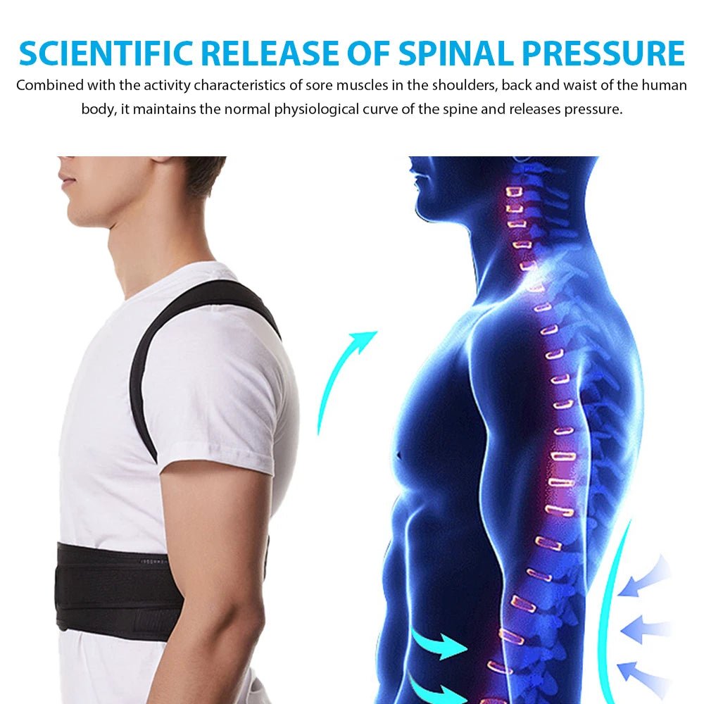 Back Brace Posture Corrector for Women & Men, Adjustable Back Lumbar Support Belt Shoulder Posture Support for Improve Scoliosis - FitHealthHavenFitHealthHavenFitHealthHaven491:201452307SSBack Brace Posture Corrector for Women & Men, Adjustable Back Lumbar Support Belt Shoulder Posture Support for Improve Scoliosis