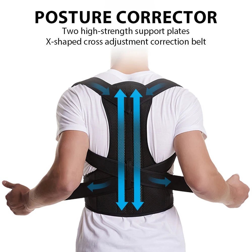 Back Brace Posture Corrector for Women & Men, Adjustable Back Lumbar Support Belt Shoulder Posture Support for Improve Scoliosis - FitHealthHavenFitHealthHavenFitHealthHaven491:201452307SSBack Brace Posture Corrector for Women & Men, Adjustable Back Lumbar Support Belt Shoulder Posture Support for Improve Scoliosis