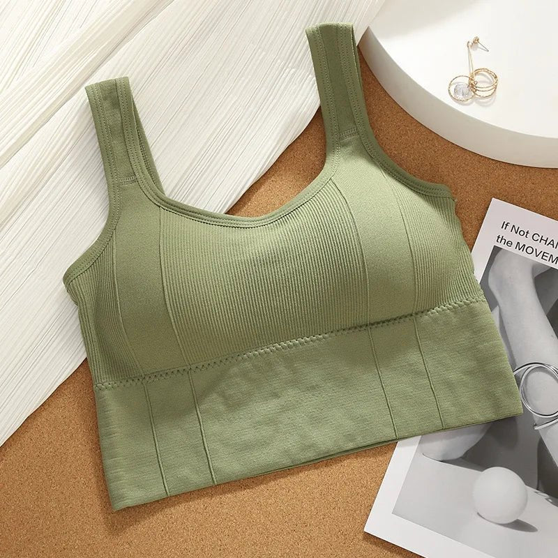 Breathable Sports Bra Anti-Sweat Fitness Top Women Seamless Yoga Bra Shockproof Crop Top Push Up Sport Bra Gym Workout Top - FitHealthHavenFitHealthHavenFitHealthHaven14:175Green;5:200004046One size for 40-70kgGreenOne size for 40-70kgBreathable Sports Bra Anti-Sweat Fitness Top Women Seamless Yoga Bra Shockproof Crop Top Push Up Sport Bra Gym Workout Top