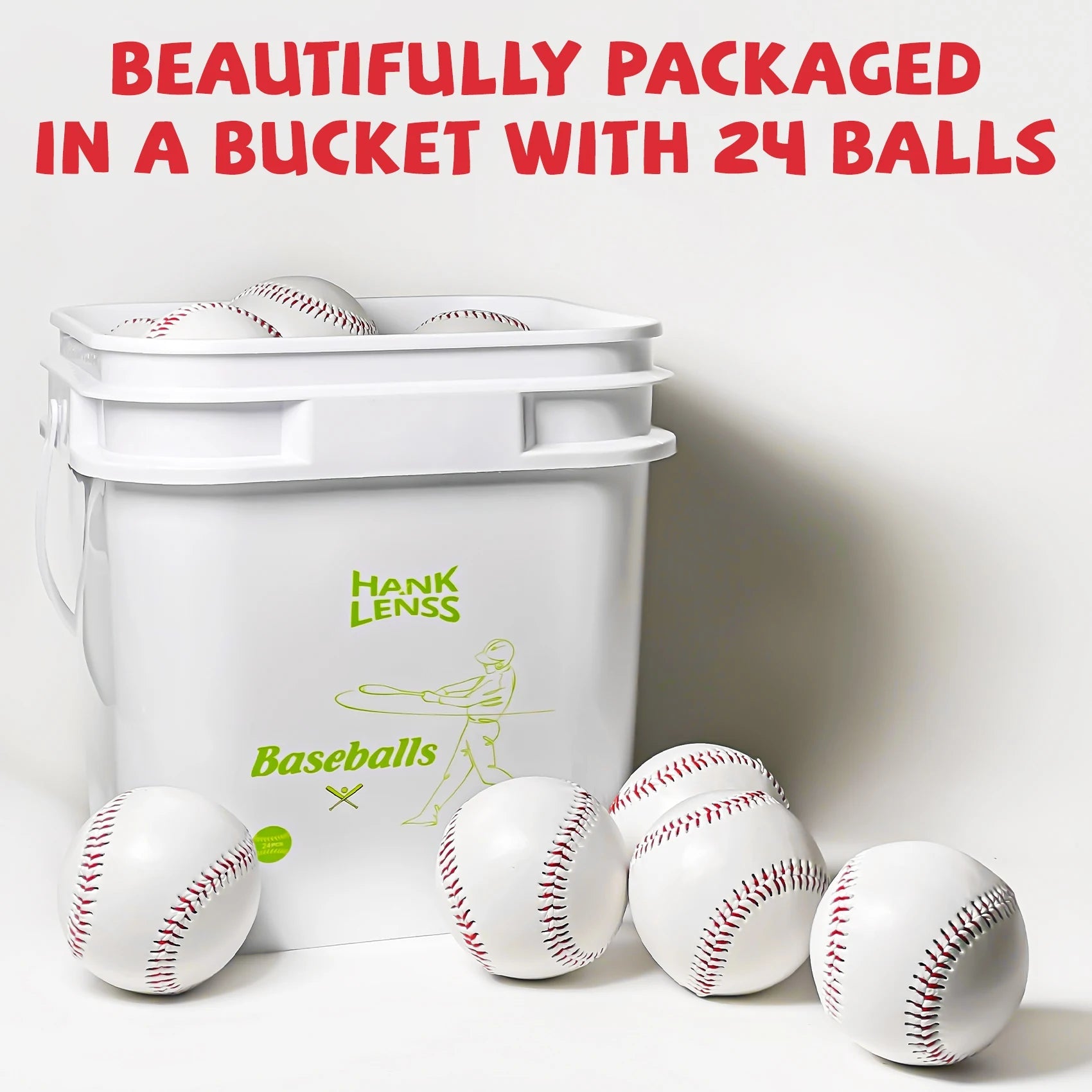 Bucket of Baseballs - 24 Pack Standard Size Adult Training Balls for Pitching, Hitting, Fielding - Unmarked & Leather Covered Pr - FitHealthHavenFitHealthHavenFitHealthHaven14:29;200007763:201336106WHITEUnited StatesBucket of Baseballs - 24 Pack Standard Size Adult Training Balls for Pitching, Hitting, Fielding - Unmarked & Leather Covered Pr