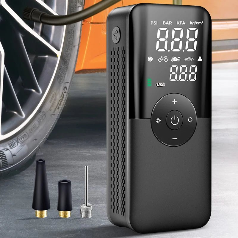 CARSUN Rechargeable Air Pump Tire Inflator Portable Compressor Digital Cordless Car Tyre Inflator For Motocycle Bicycle Balls - FitHealthHavenFitHealthHavenFitHealthHaven14:193BlackBlackCARSUN Rechargeable Air Pump Tire Inflator Portable Compressor Digital Cordless Car Tyre Inflator For Motocycle Bicycle Balls