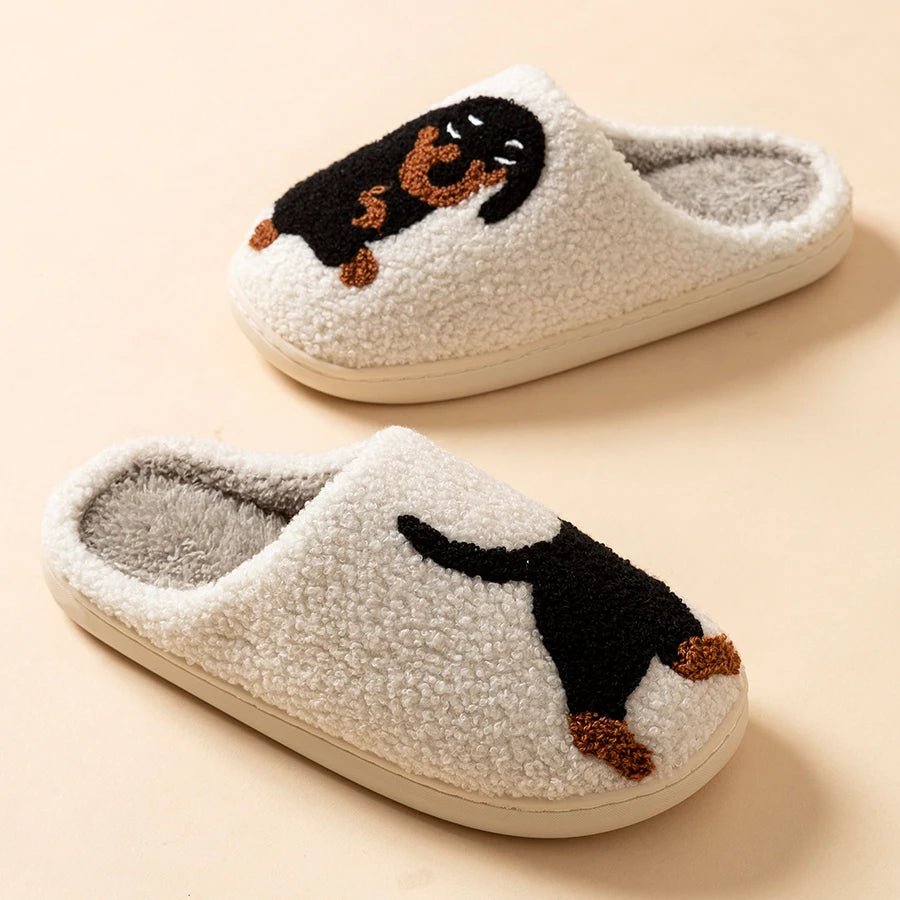 Cartoon Cute and Interesting Dachshund Dog Women Slippers Indoor Warm Comfort Lightweight Bedroom Concise Winter Cotton Shoes - FitHealthHavenFitHealthHavenFitHealthHaven14:29;200000124:15237-38WHITE37-38Cartoon Cute and Interesting Dachshund Dog Women Slippers Indoor Warm Comfort Lightweight Bedroom Concise Winter Cotton Shoes