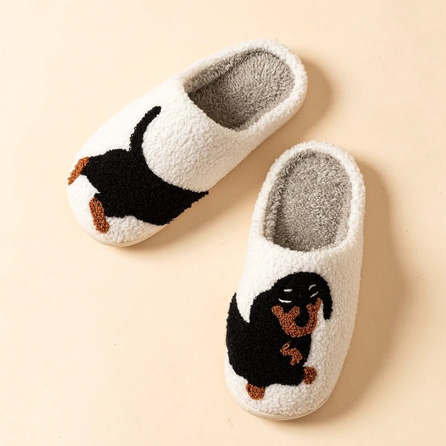 Cartoon Cute and Interesting Dachshund Dog Women Slippers Indoor Warm Comfort Lightweight Bedroom Concise Winter Cotton Shoes - FitHealthHavenFitHealthHavenFitHealthHaven14:29;200000124:15237-38WHITE37-38Cartoon Cute and Interesting Dachshund Dog Women Slippers Indoor Warm Comfort Lightweight Bedroom Concise Winter Cotton Shoes