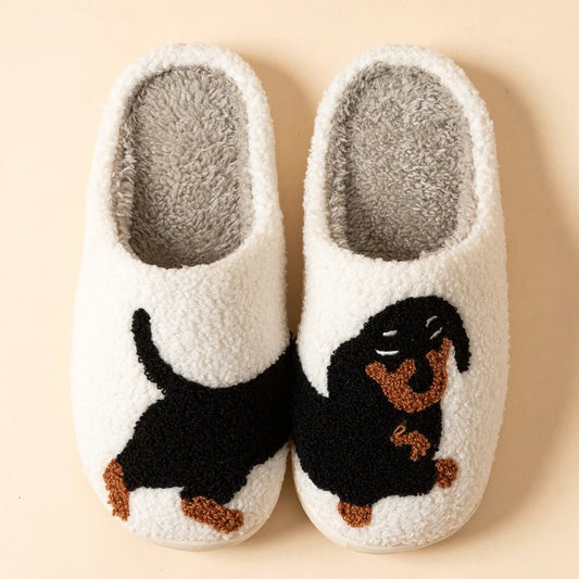 Cartoon Cute and Interesting Dachshund Dog Women Slippers Indoor Warm Comfort Lightweight Bedroom Concise Winter Cotton Shoes - FitHealthHavenFitHealthHavenFitHealthHaven14:29;200000124:15237-38WHITE37-38Cartoon Cute and Interesting Dachshund Dog Women Slippers Indoor Warm Comfort Lightweight Bedroom Concise Winter Cotton Shoes