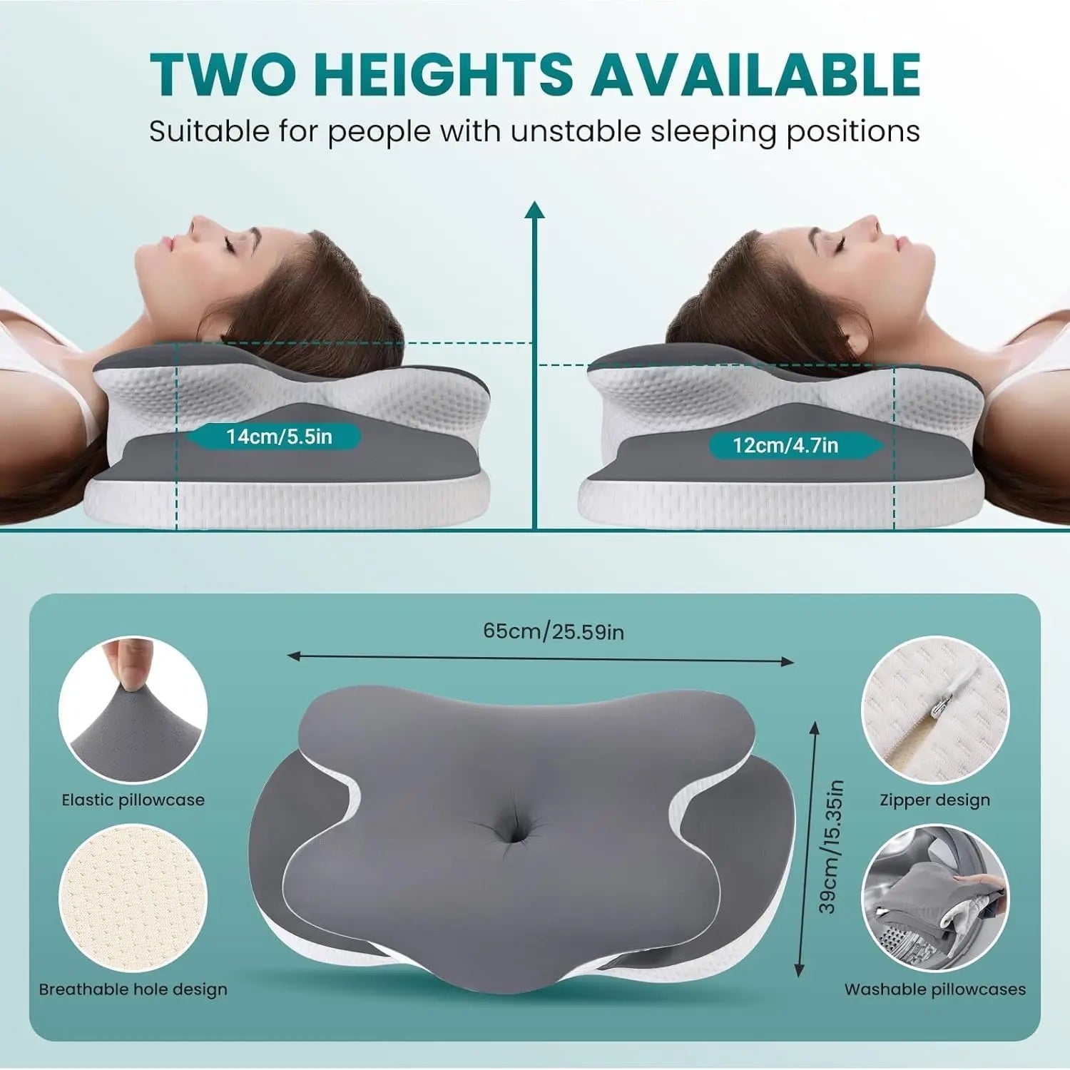 Cervical Neck Pillow for Neck Shoulder Odorless Memory Foam Pillow Soft Silk Cover Ergonomic Orthopedic Neck Support Pillow Gift - FitHealthHavenFitHealthHavenFitHealthHaven14:193GreyGreyCervical Neck Pillow for Neck Shoulder Odorless Memory Foam Pillow Soft Silk Cover Ergonomic Orthopedic Neck Support Pillow Gift