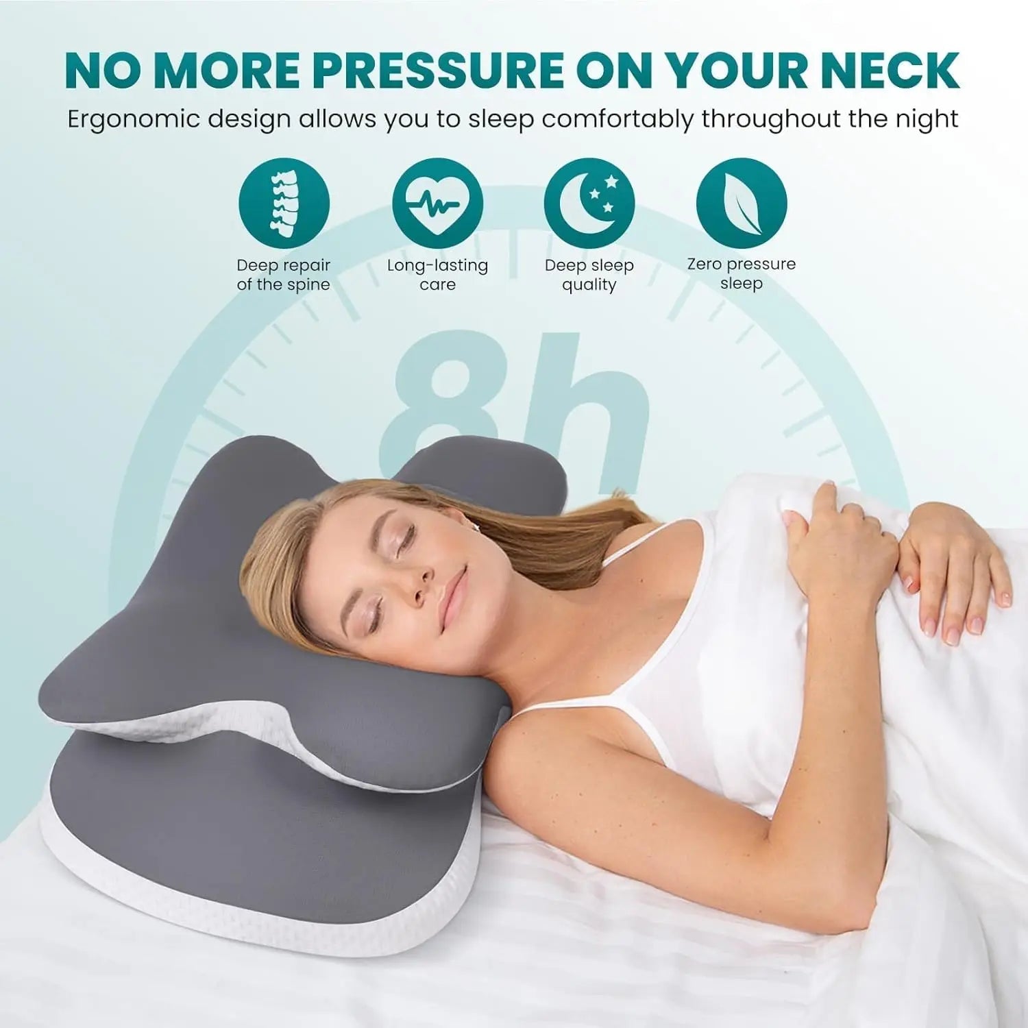 Cervical Neck Pillow for Neck Shoulder Odorless Memory Foam Pillow Soft Silk Cover Ergonomic Orthopedic Neck Support Pillow Gift - FitHealthHavenFitHealthHavenFitHealthHaven14:193GreyGreyCervical Neck Pillow for Neck Shoulder Odorless Memory Foam Pillow Soft Silk Cover Ergonomic Orthopedic Neck Support Pillow Gift