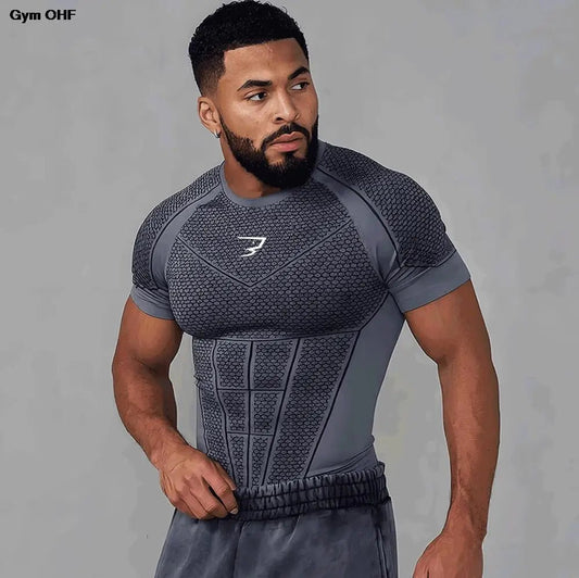 Compression Shirt Men Gym Running T-shirt New Men's Quick-Dry Top Breathable Elastic Fitness T-shirt Short Sleeve Summer Print - FitHealthHavenFitHealthHavenFitHealthHaven14:1733;5:41823XXLCompression Shirt Men Gym Running T-shirt New Men's Quick-Dry Top Breathable Elastic Fitness T-shirt Short Sleeve Summer Print