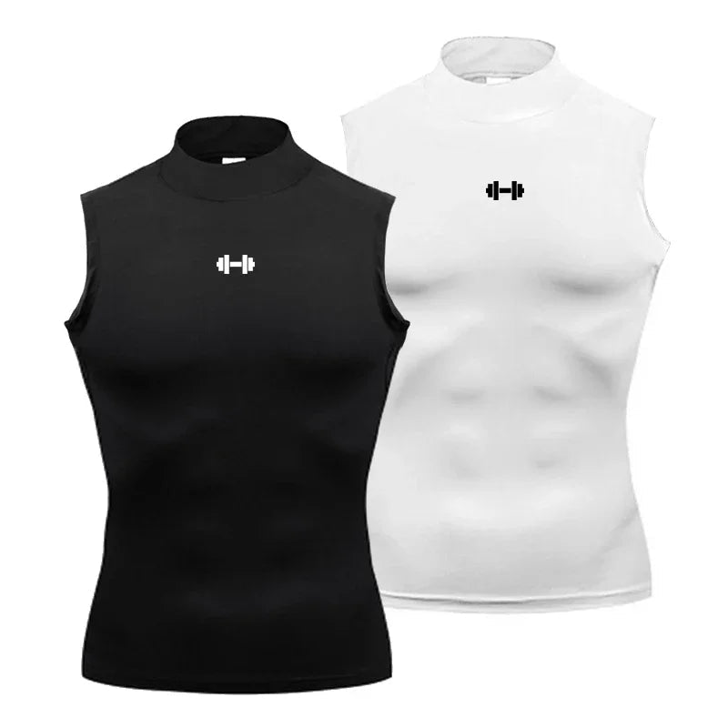 Compression Shirt Men Summer Sportswear Running Vest Elastic Quick Dry Sport Sleeveless Tops Tee Turtleneck Gym Workout Tank Top - FitHealthHavenFitHealthHavenFitHealthHaven14:193Black;5:361385BlackLCompression Shirt Men Summer Sportswear Running Vest Elastic Quick Dry Sport Sleeveless Tops Tee Turtleneck Gym Workout Tank Top