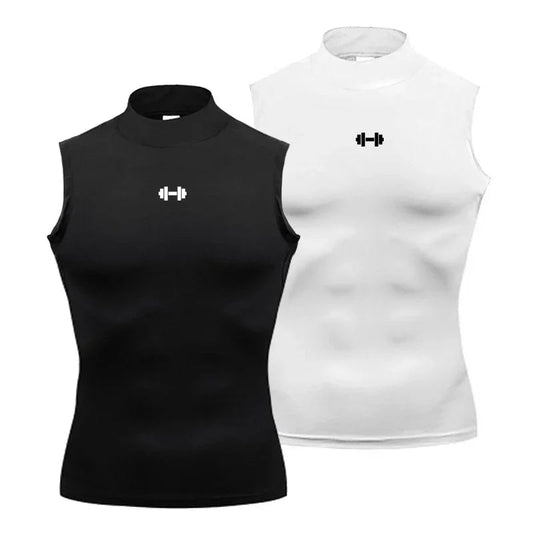 Compression Shirt Men Summer Sportswear Running Vest Elastic Quick Dry Sport Sleeveless Tops Tee Turtleneck Gym Workout Tank Top - FitHealthHavenFitHealthHavenFitHealthHaven14:193Black;5:361385BlackLCompression Shirt Men Summer Sportswear Running Vest Elastic Quick Dry Sport Sleeveless Tops Tee Turtleneck Gym Workout Tank Top