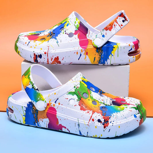 Couple Style Men's and Women's Clogs Sandals Slippers Inkjet Pattern Air Cushion Breathable Beach Sandals Outdoor Thick-Soled Mu - FitHealthHavenFitHealthHavenFitHealthHaven14:200002130;200000124:100010487Ivory44Couple Style Men's and Women's Clogs Sandals Slippers Inkjet Pattern Air Cushion Breathable Beach Sandals Outdoor Thick-Soled Mu