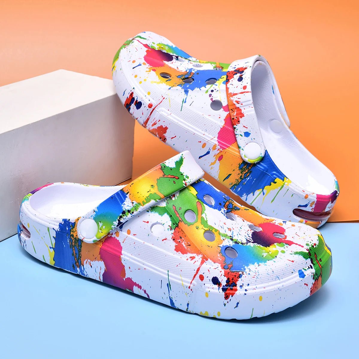 Couple Style Men's and Women's Clogs Sandals Slippers Inkjet Pattern Air Cushion Breathable Beach Sandals Outdoor Thick-Soled Mu - FitHealthHavenFitHealthHavenFitHealthHaven14:200002130;200000124:100010487Ivory44Couple Style Men's and Women's Clogs Sandals Slippers Inkjet Pattern Air Cushion Breathable Beach Sandals Outdoor Thick-Soled Mu