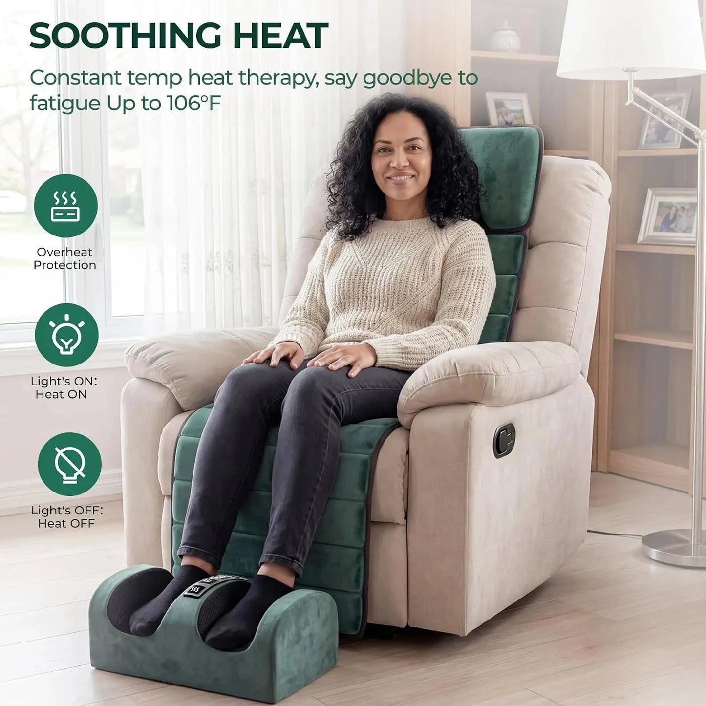 Deep Tissue Full Body Massage Mat, Massager Whole Body Vibration Massage Pad for Back Neck Lumbar Leg, Portable Massage Machine, 10 Vibrating Motors Detachable Massage Pad, Back Pain Relief Muscle Relaxation for Home Office B - FitHealthHavenFitHealthHavenFitHealthHaven14:-2;200007763:201336106;200009209:201898808With FootUS PlugUnited StatesDeep Tissue Full Body Massage Mat, Massager Whole Body Vibration Massage Pad for Back Neck Lumbar Leg, Portable Massage Machine, 10 Vibrating Motors Detacha