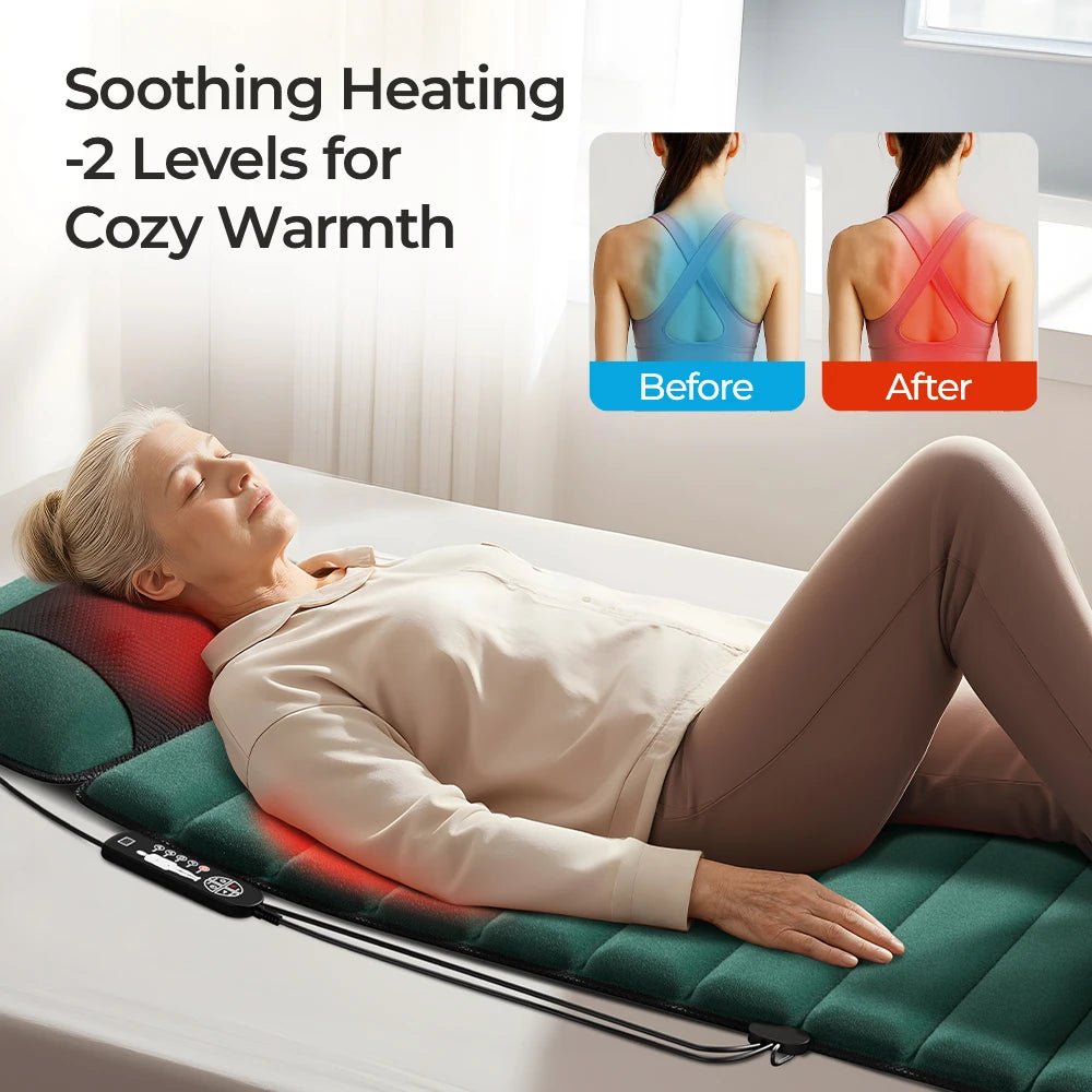 Deep Tissue Full Body Massage Mat, Massager Whole Body Vibration Massage Pad for Back Neck Lumbar Leg, Portable Massage Machine, 10 Vibrating Motors Detachable Massage Pad, Back Pain Relief Muscle Relaxation for Home Office B - FitHealthHavenFitHealthHavenFitHealthHaven14:-2;200007763:201336106;200009209:201898808With FootUS PlugUnited StatesDeep Tissue Full Body Massage Mat, Massager Whole Body Vibration Massage Pad for Back Neck Lumbar Leg, Portable Massage Machine, 10 Vibrating Motors Detacha
