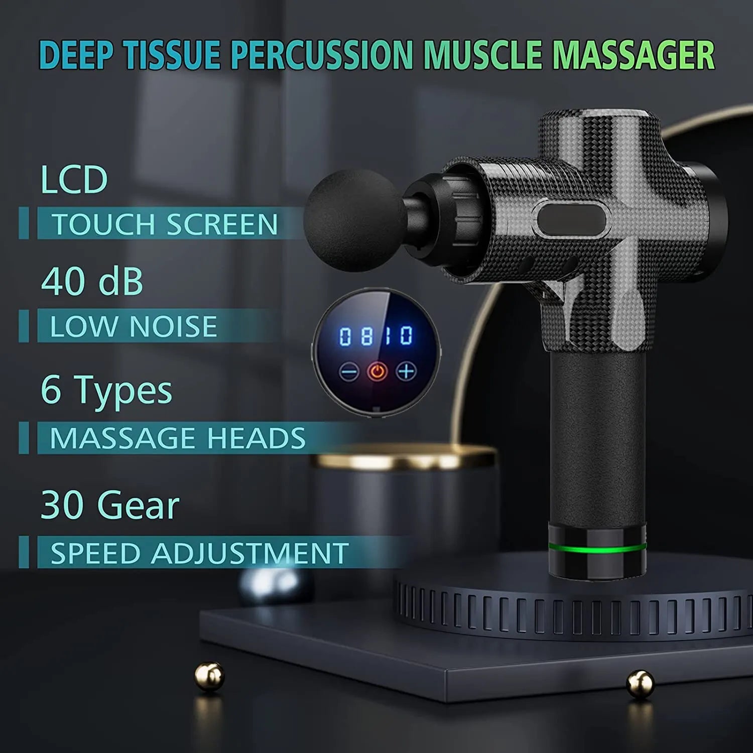 Deep Tissue Massage Gun Portable Facial Muscle Massager Massage Pistool For Back Neck Body Muscle Fitness Tool - FitHealthHavenFitHealthHavenFitHealthHaven200009209:12718140279Type C ChargeDeep Tissue Massage Gun Portable Facial Muscle Massager Massage Pistool For Back Neck Body Muscle Fitness Tool