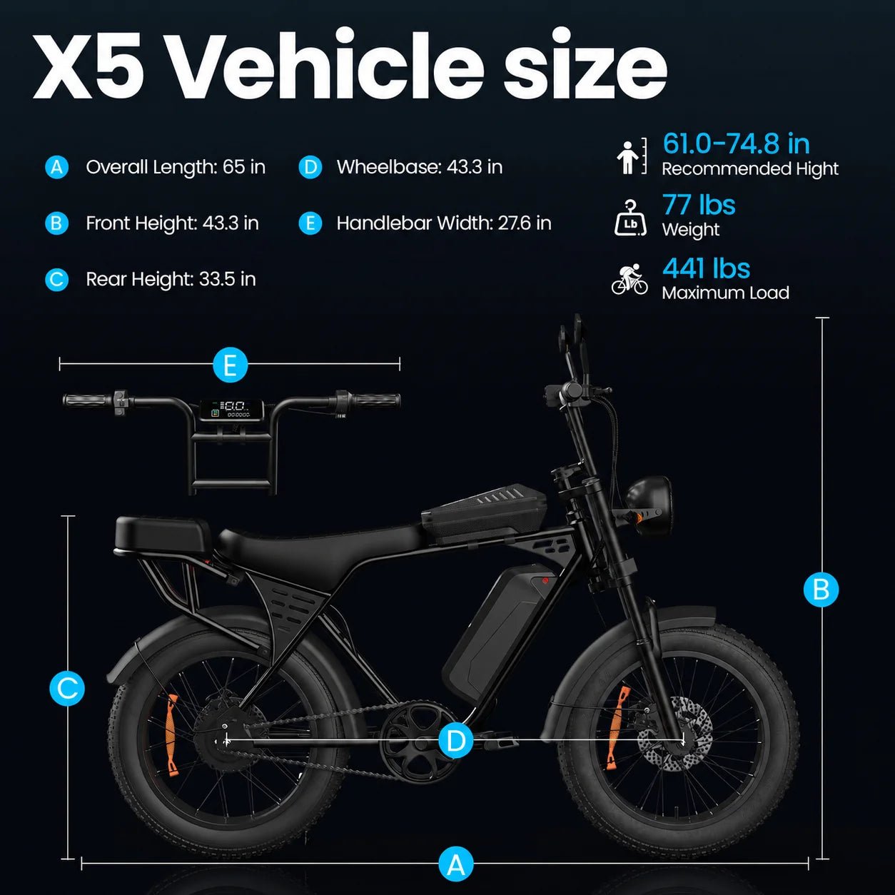 Electric Bike for Adults, 1000W Peak Motor 50 Miles Fat Tire Ebike with 48V 15Ah Removable Battery 20" Fat Tire Electric Bike, Front Suspension and 7-Speed - FitHealthHavenFitHealthHavenFitHealthHaven200007763:201336106United StatesElectric Bike for Adults, 1000W Peak Motor 50 Miles Fat Tire Ebike with 48V 15Ah Removable Battery 20" Fat Tire Electric Bike, Front Suspension and 7-Speed