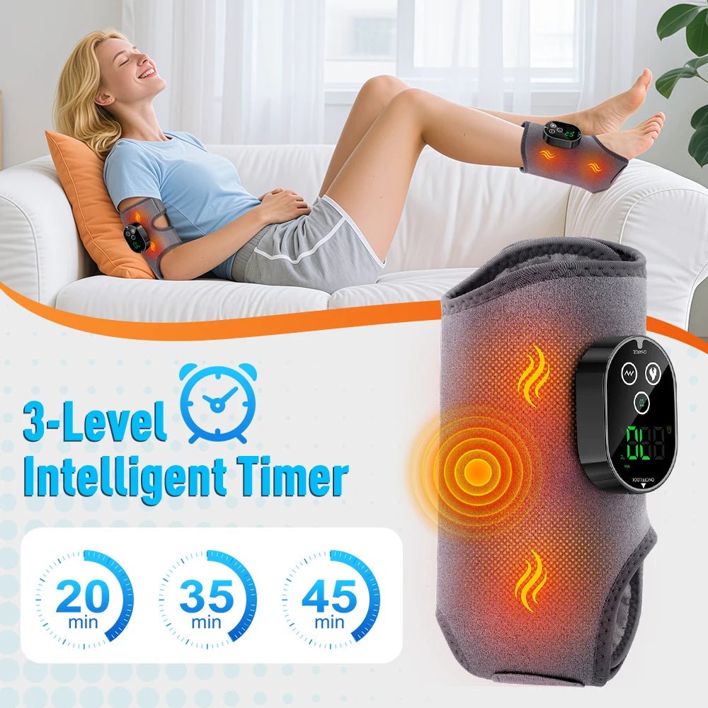 Electric Feet Heater Ankle Massager Muscle Relaxation Hot Compress Protector Ankle & wrist Brace Support Electric 3-in-1 Ankle Calf Foot Vibration Heated Massager 6 Level Hot Compress Massage Wrist Ankle Brace Leg Hand Foot R - FitHealthHavenFitHealthHavenFitHealthHaven14:691;200007763:201336106;400079803:23313063559GRAYUnited StatesUSB Type-CElectric Feet Heater Ankle Massager Muscle Relaxation Hot Compress Protector Ankle & wrist Brace Support Electric 3-in-1 Ankle Calf Foot Vibration Heated M