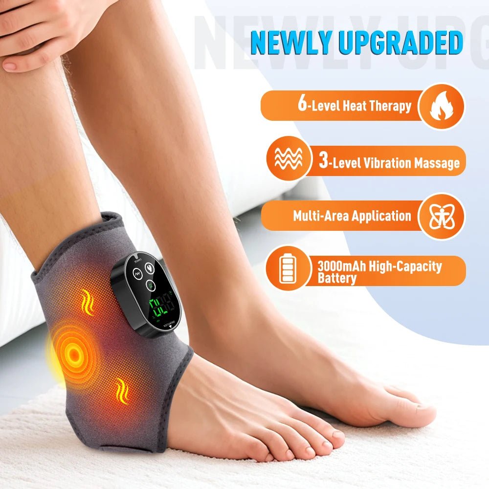 Electric Feet Heater Ankle Massager Muscle Relaxation Hot Compress Protector Ankle & wrist Brace Support Electric 3-in-1 Ankle Calf Foot Vibration Heated Massager 6 Level Hot Compress Massage Wrist Ankle Brace Leg Hand Foot R - FitHealthHavenFitHealthHavenFitHealthHaven14:691;200007763:201336106;400079803:23313063559GRAYUnited StatesUSB Type-CElectric Feet Heater Ankle Massager Muscle Relaxation Hot Compress Protector Ankle & wrist Brace Support Electric 3-in-1 Ankle Calf Foot Vibration Heated M