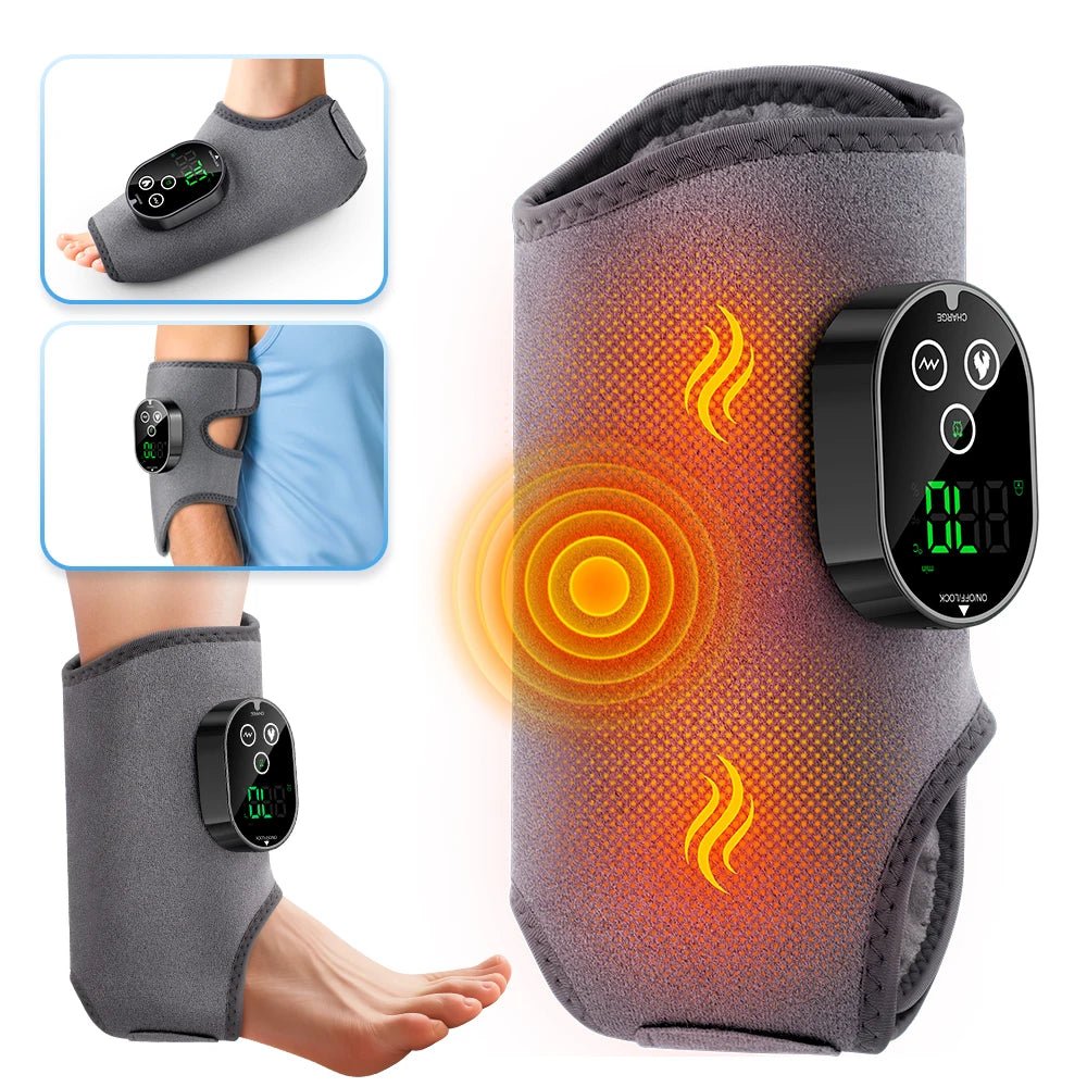 Electric Feet Heater Ankle Massager Muscle Relaxation Hot Compress Protector Ankle & wrist Brace Support Electric 3-in-1 Ankle Calf Foot Vibration Heated Massager 6 Level Hot Compress Massage Wrist Ankle Brace Leg Hand Foot R - FitHealthHavenFitHealthHavenFitHealthHaven14:691;200007763:201336106;400079803:23313063559GRAYUnited StatesUSB Type-CElectric Feet Heater Ankle Massager Muscle Relaxation Hot Compress Protector Ankle & wrist Brace Support Electric 3-in-1 Ankle Calf Foot Vibration Heated M