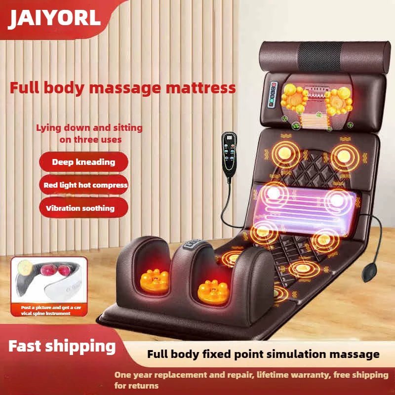 Electric Full Body Massage Mattress With Heating Hand Control Shoulder Neck Waist Airbag Back Kneading vibration Massage Cushion - FitHealthHavenFitHealthHavenFitHealthHaven14:21913908JD-409 -leather;200009209:202082806JD-409 -leatherUKElectric Full Body Massage Mattress With Heating Hand Control Shoulder Neck Waist Airbag Back Kneading vibration Massage Cushion