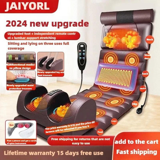 Electric Full Body Massage Mattress With Heating Hand Control Shoulder Neck Waist Airbag Back Kneading vibration Massage Cushion - FitHealthHavenFitHealthHavenFitHealthHaven14:193JD-409-leather-H;200009209:201898808JD-409-leather-HUS PlugElectric Full Body Massage Mattress With Heating Hand Control Shoulder Neck Waist Airbag Back Kneading vibration Massage Cushion