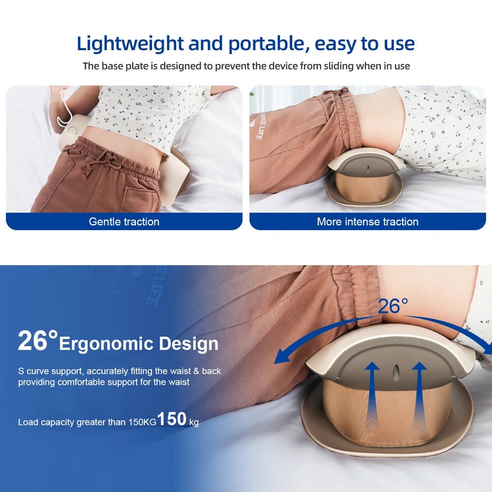 Electric Lumbar Traction Massager Adjustable Vibration Waist Massager Waist Spine Support Back Massage Machine Waist masajeador - FitHealthHavenFitHealthHavenFitHealthHaven14:29WhiteWhiteElectric Lumbar Traction Massager Adjustable Vibration Waist Massager Waist Spine Support Back Massage Machine Waist masajeador
