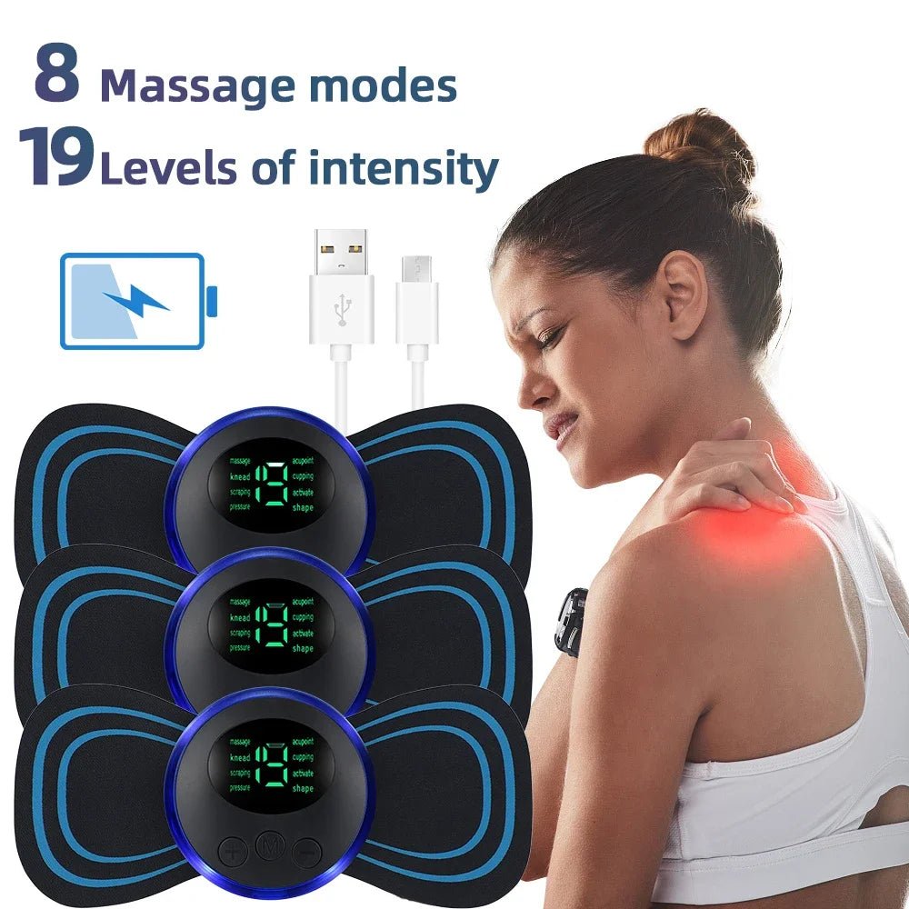 Electric Neck Massager EMS Muscle Massage Stimulator Low Frequency Instrument Back Cervical Calf Patches Pain Joints Mini Device - FitHealthHavenFitHealthHavenFitHealthHaven14:35085003 suit03 suitElectric Neck Massager EMS Muscle Massage Stimulator Low Frequency Instrument Back Cervical Calf Patches Pain Joints Mini Device