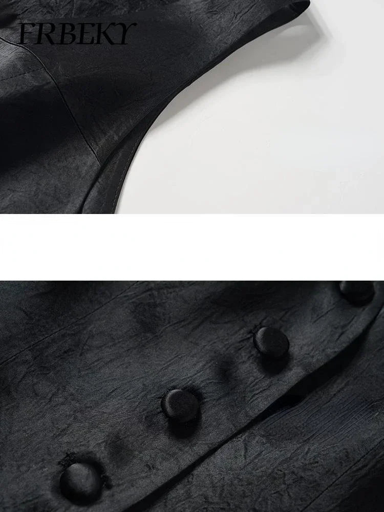 Elegant Vests for Women Autumn Solid Color Vest Undershirt Sleeveless V-neck Suit Shoulder Tops Streetwear Jacket Female Tanks - FitHealthHavenFitHealthHavenFitHealthHaven14:193;5:361386blackMElegant Vests for Women Autumn Solid Color Vest Undershirt Sleeveless V-neck Suit Shoulder Tops Streetwear Jacket Female Tanks