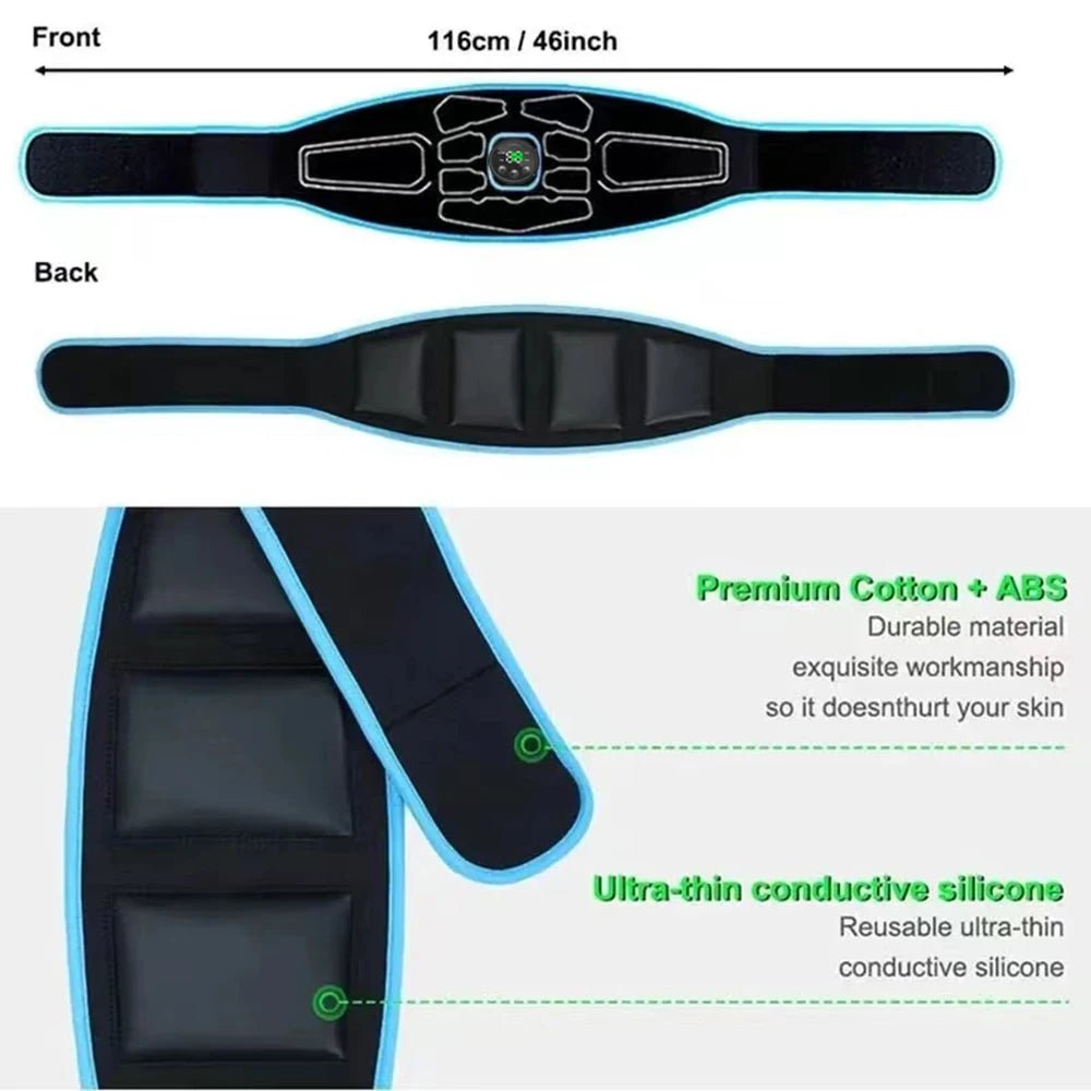 EMS Abdominal Toning Belt Electric Muscle Stimulation Muscle Toner Portable Fitness Massager Waist Trainer Body Slimming Shaping - FitHealthHavenFitHealthHavenFitHealthHaven14:200002130One SetOne SetEMS Abdominal Toning Belt Electric Muscle Stimulation Muscle Toner Portable Fitness Massager Waist Trainer Body Slimming Shaping