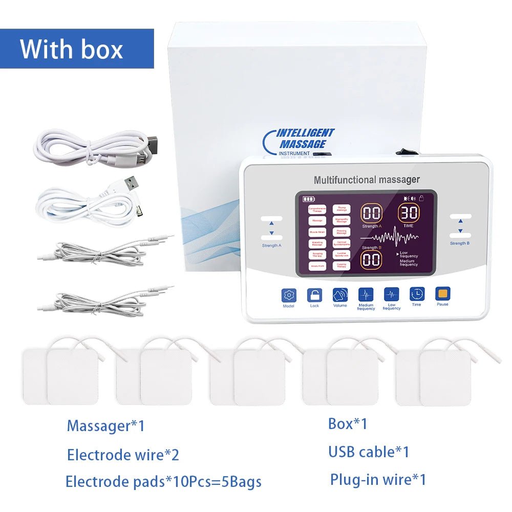 EMS Electric Muscle Stimulator Tens Unit Electrostimulator Pulse Physiotherapy Massager Rechargeable Health Care Relax Device - FitHealthHavenFitHealthHavenFitHealthHaven14:201441572R-406-WBR-406-WBEMS Electric Muscle Stimulator Tens Unit Electrostimulator Pulse Physiotherapy Massager Rechargeable Health Care Relax Device