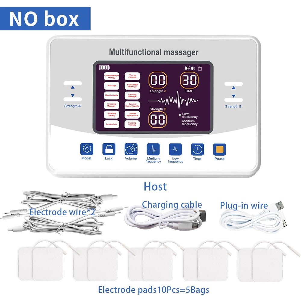 EMS Electric Muscle Stimulator Tens Unit Electrostimulator Pulse Physiotherapy Massager Rechargeable Health Care Relax Device - FitHealthHavenFitHealthHavenFitHealthHaven14:201452310R-406-NBR-406-NBEMS Electric Muscle Stimulator Tens Unit Electrostimulator Pulse Physiotherapy Massager Rechargeable Health Care Relax Device