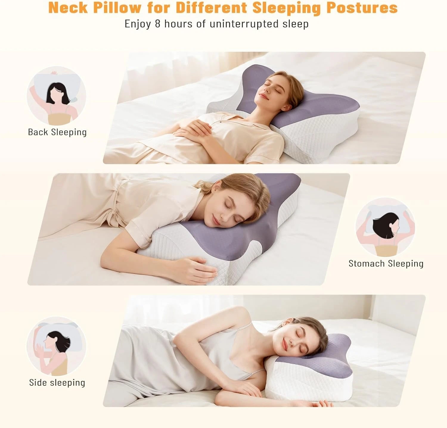 Ergonomic Cervical Pillow Featuring Slow Rebound Support, Breathable Cooling Fabric, And a Machine Washable Cover, Suitable for Side, Back, And Stomach Sleepers, Providing Gentle Cervical Comfort, Making It a Perfect Gift for - FitHealthHavenFitHealthHavenFitHealthHaven14:203008806;200007763:201336106Milky WhiteUnited StatesErgonomic Cervical Pillow Featuring Slow Rebound Support, Breathable Cooling Fabric, And a Machine Washable Cover, Suitable for Side, Back, And Stomach Sleepers, Providing Ge