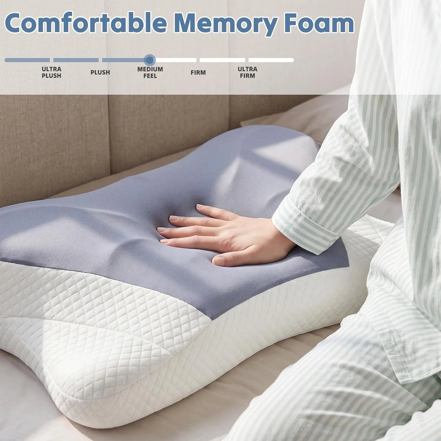 Ergonomic Cervical Pillow Featuring Slow Rebound Support, Breathable Cooling Fabric, And a Machine Washable Cover, Suitable for Side, Back, And Stomach Sleepers, Providing Gentle Cervical Comfort, Making It a Perfect Gift for - FitHealthHavenFitHealthHavenFitHealthHaven14:203008806;200007763:201336106Milky WhiteUnited StatesErgonomic Cervical Pillow Featuring Slow Rebound Support, Breathable Cooling Fabric, And a Machine Washable Cover, Suitable for Side, Back, And Stomach Sleepers, Providing Ge