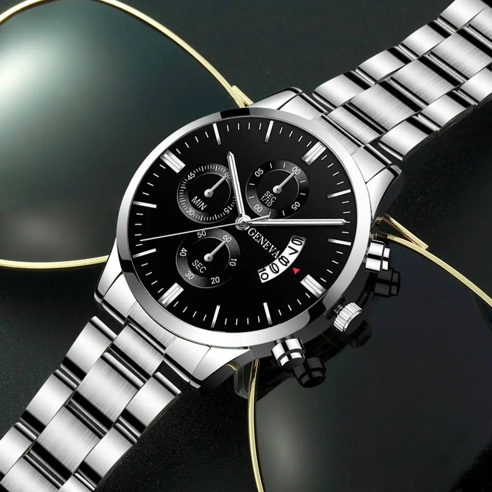 Fashion Mens Watches Luxury Silver Stainless Steel Quartz Wrist Watch Man Business Watch for Men Calendar Clock Reloj Hombre - FitHealthHavenFitHealthHavenFitHealthHaven14:201447303Black GoldBlack GoldFashion Mens Watches Luxury Silver Stainless Steel Quartz Wrist Watch Man Business Watch for Men Calendar Clock Reloj Hombre