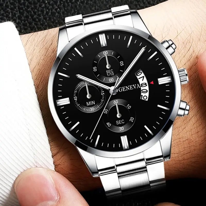 Fashion Mens Watches Luxury Silver Stainless Steel Quartz Wrist Watch Man Business Watch for Men Calendar Clock Reloj Hombre - FitHealthHavenFitHealthHavenFitHealthHaven14:201447303Black GoldBlack GoldFashion Mens Watches Luxury Silver Stainless Steel Quartz Wrist Watch Man Business Watch for Men Calendar Clock Reloj Hombre
