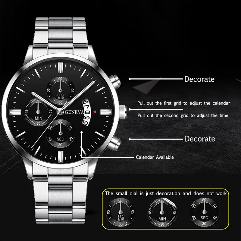 Fashion Mens Watches Luxury Silver Stainless Steel Quartz Wrist Watch Man Business Watch for Men Calendar Clock Reloj Hombre - FitHealthHavenFitHealthHavenFitHealthHaven14:201447303Black GoldBlack GoldFashion Mens Watches Luxury Silver Stainless Steel Quartz Wrist Watch Man Business Watch for Men Calendar Clock Reloj Hombre