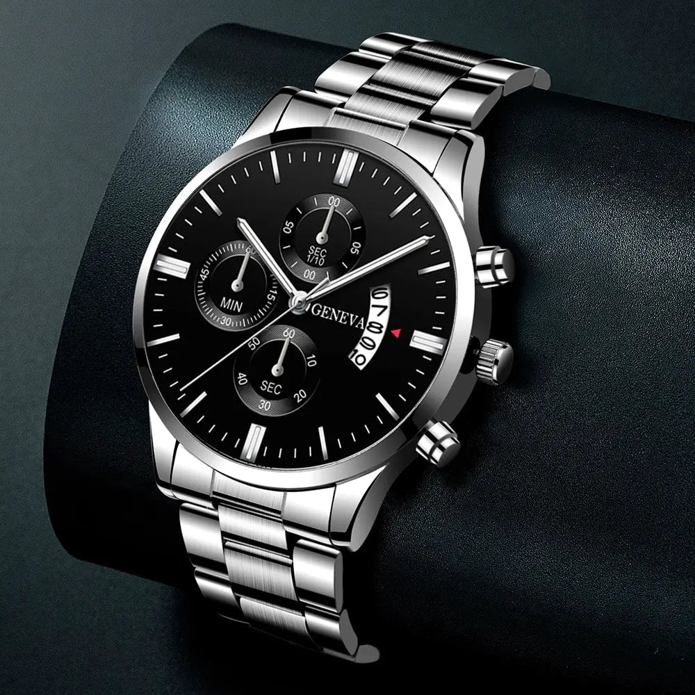Fashion Mens Watches Luxury Silver Stainless Steel Quartz Wrist Watch Man Business Watch for Men Calendar Clock Reloj Hombre - FitHealthHavenFitHealthHavenFitHealthHaven14:201447303Black GoldBlack GoldFashion Mens Watches Luxury Silver Stainless Steel Quartz Wrist Watch Man Business Watch for Men Calendar Clock Reloj Hombre
