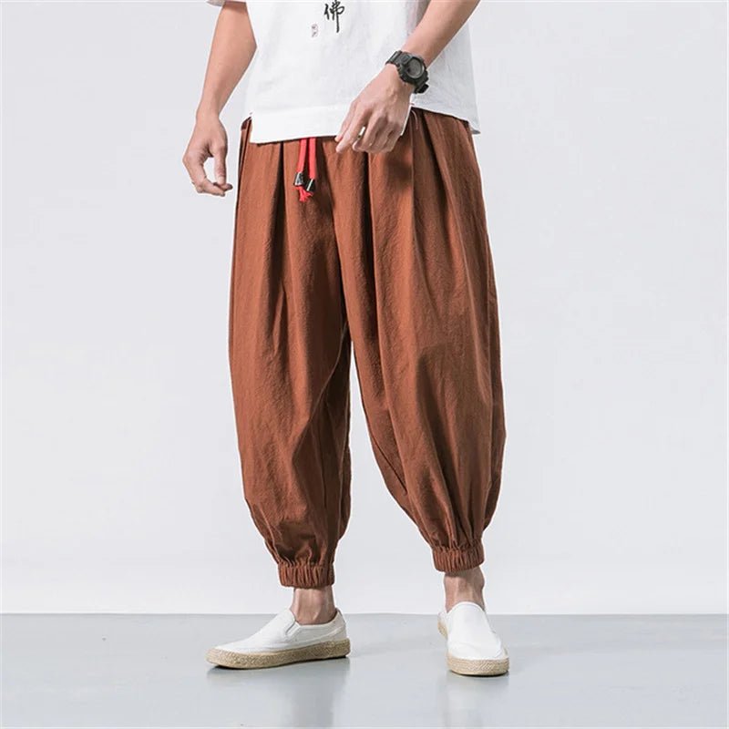 FGKKS Spring Men Loose Harem Pants Chinese Linen Overweight Sweatpants High Quality Casual Brand Oversize Trousers Male - FitHealthHavenFitHealthHavenFitHealthHaven14:200004890Brown;5:200000990Asian Size 4XLBrownAsian Size 4XLFGKKS Spring Men Loose Harem Pants Chinese Linen Overweight Sweatpants High Quality Casual Brand Oversize Trousers Male