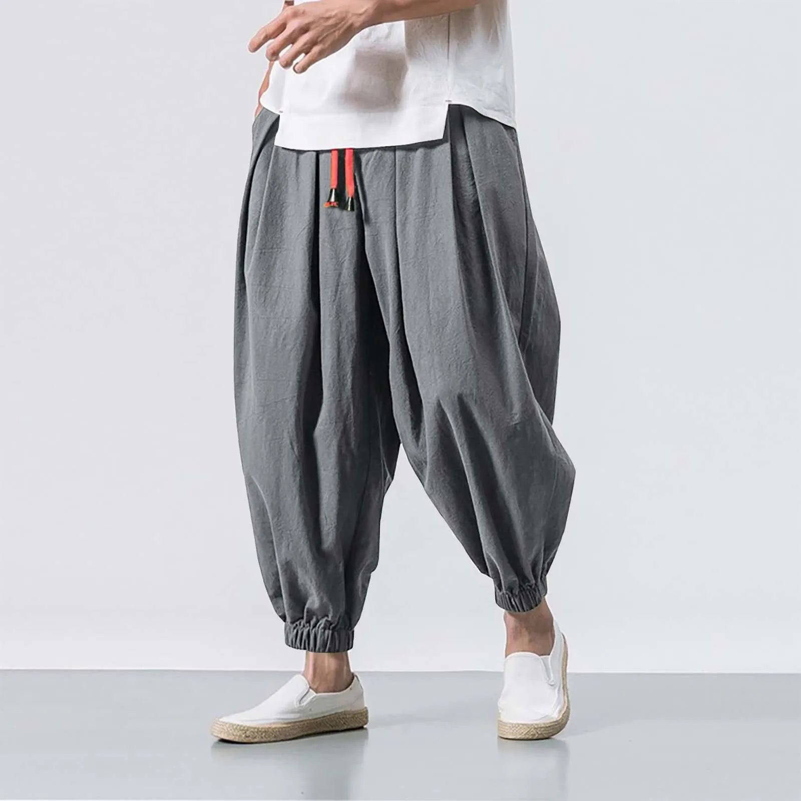 FGKKS Spring Men Loose Harem Pants Chinese Linen Overweight Sweatpants High Quality Casual Brand Oversize Trousers Male - FitHealthHavenFitHealthHavenFitHealthHaven14:691Grey;5:361385Asian Size LGreyAsian Size LFGKKS Spring Men Loose Harem Pants Chinese Linen Overweight Sweatpants High Quality Casual Brand Oversize Trousers Male