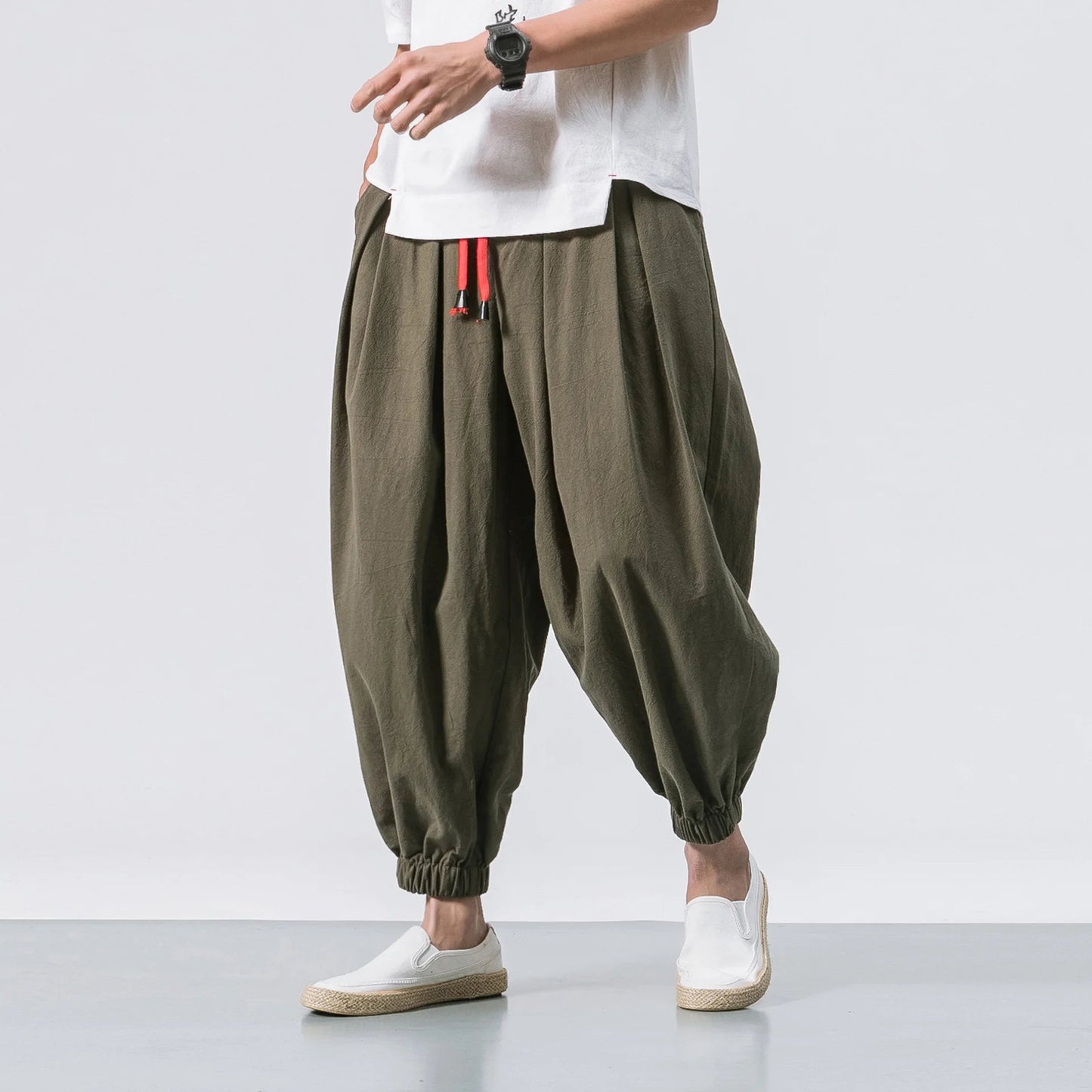 FGKKS Spring Men Loose Harem Pants Chinese Linen Overweight Sweatpants High Quality Casual Brand Oversize Trousers Male - FitHealthHavenFitHealthHavenFitHealthHaven14:175Amry Green;5:361386Amry GreenMFGKKS Spring Men Loose Harem Pants Chinese Linen Overweight Sweatpants High Quality Casual Brand Oversize Trousers Male